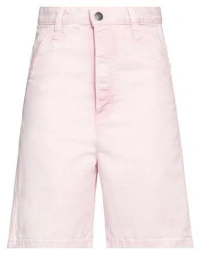 Ami Alexandre Mattiussi Man Denim Shorts Pink Size 25 Cotton