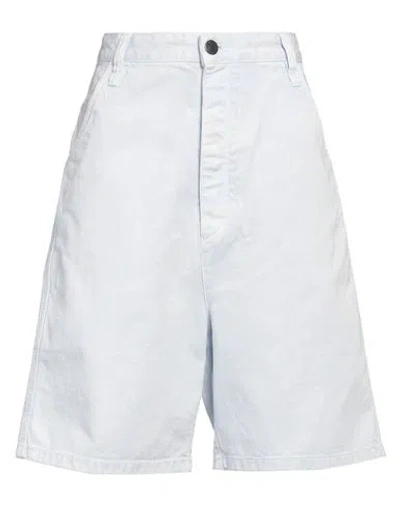 Ami Alexandre Mattiussi Woman Denim Shorts Sky Blue Size 31 Cotton