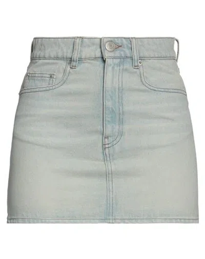 Ami Alexandre Mattiussi Woman Denim Skirt Blue Size 30 Cotton