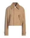 Ami Alexandre Mattiussi Woman Jacket Camel Size M Cotton