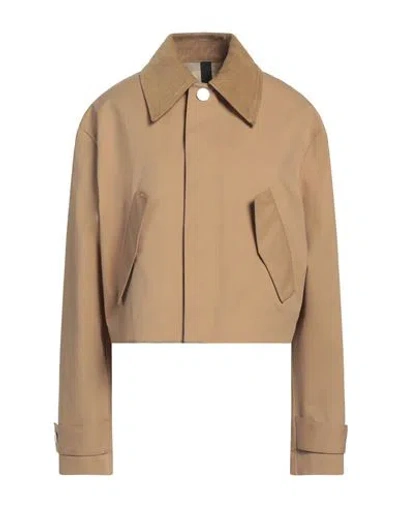 Ami Alexandre Mattiussi Woman Jacket Camel Size M Cotton