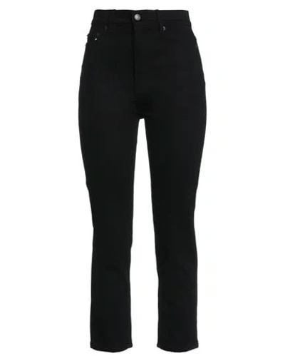 Ami Alexandre Mattiussi Woman Jeans Black Size 28 Cotton, Elastane