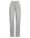 Ami Alexandre Mattiussi Woman Jeans Grey Size 27 Cotton In Grey