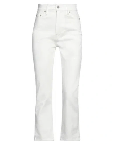 Ami Alexandre Mattiussi Woman Jeans Ivory Size 26 Cotton, Elastane In White