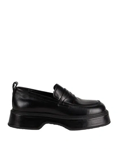 Ami Alexandre Mattiussi Woman Loafers Black Size 10 Leather