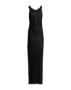 Ami Alexandre Mattiussi Ami Paris Black Cotton Long Dress With Buttons Women In Black