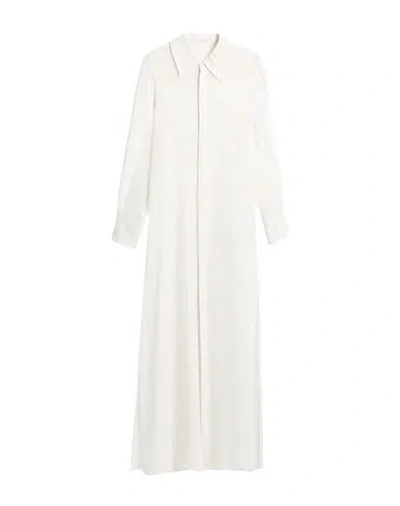 Ami Alexandre Mattiussi Woman Maxi Dress White Size 6 Silk