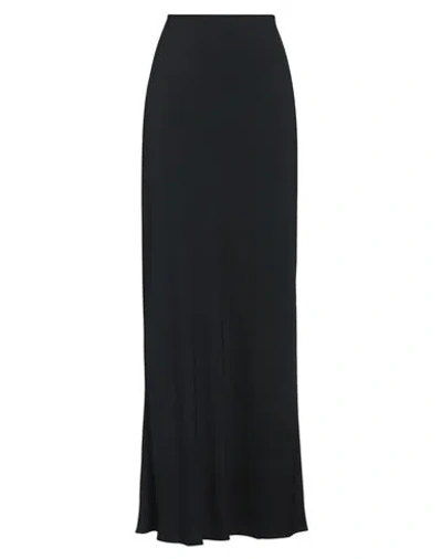 Ami Alexandre Mattiussi Woman Maxi Skirt Black Size 6 Acetate, Viscose