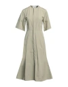 Ami Alexandre Mattiussi Midi Dress With Hidden Tab Green For Women In Sage Green