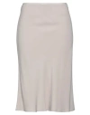 Ami Alexandre Mattiussi Satin Midi Skirt In Beige