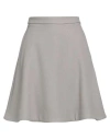 Ami Alexandre Mattiussi Woman Midi Skirt Grey Size 4 Virgin Wool, Polyamide In Grey