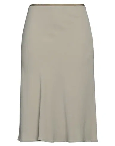 Ami Alexandre Mattiussi Woman Midi Skirt Sage Green Size 10 Acetate, Viscose