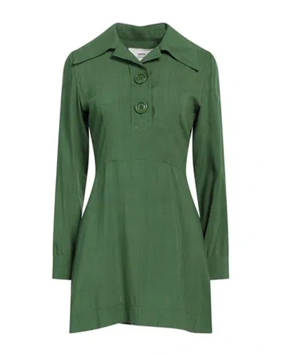 Ami Alexandre Mattiussi Woman Mini Dress Green Size 4 Viscose, Silk
