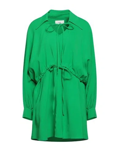 Ami Alexandre Mattiussi Woman Mini Dress Green Size 6 Viscose, Elastane