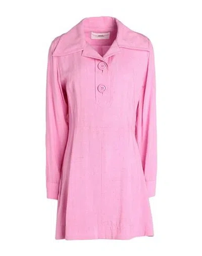 Ami Alexandre Mattiussi Woman Mini Dress Pink Size 6 Viscose, Silk