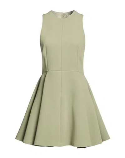 Ami Alexandre Mattiussi Woman Mini Dress Sage Green Size 4 Virgin Wool