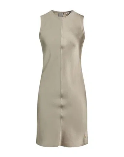 Ami Alexandre Mattiussi Woman Mini Dress Taupe Size 8 Acetate, Viscose In Gray