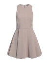 Ami Alexandre Mattiussi Woman Mini Dress Taupe Size 8 Virgin Wool In Gray