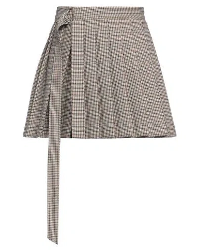 Ami Alexandre Mattiussi Woman Mini Skirt Beige Size 2 Virgin Wool