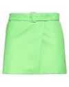 Ami Alexandre Mattiussi Woman Mini Skirt Green Size M Acrylic, Virgin Wool