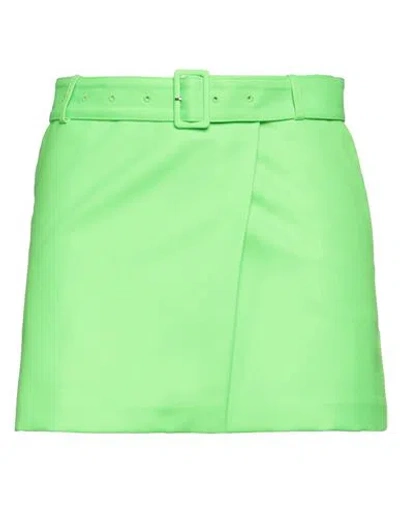 Ami Alexandre Mattiussi Woman Mini Skirt Green Size M Acrylic, Virgin Wool