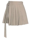 Ami Alexandre Mattiussi Woman Mini Skirt Khaki Size 4 Virgin Wool In Beige