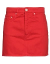 Ami Alexandre Mattiussi Red Five-pocket Denim Miniskirt In Red