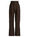 Ami Alexandre Mattiussi Woman Pants Dark Brown Size M Wool
