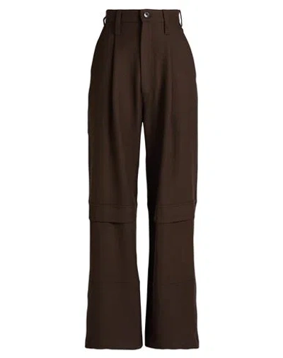 Ami Alexandre Mattiussi Woman Pants Dark Brown Size M Wool