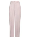 Ami Alexandre Mattiussi Pleated Virgin Wool Trousers In Powder Pink/679