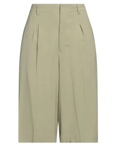 Ami Alexandre Mattiussi Ami Paris Pin Tuck Bermuda Shorts In Green