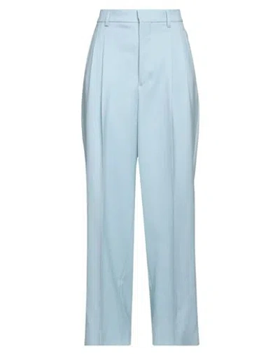 Ami Alexandre Mattiussi Woman Pants Sky Blue Size 6 Virgin Wool