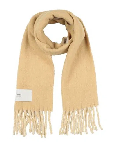 Ami Alexandre Mattiussi Woman Scarf Beige Size - Alpaca Wool, Wool, Polyamide In Sand