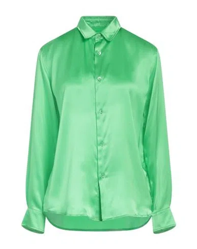 Ami Alexandre Mattiussi Woman Shirt Green Size 8 Silk