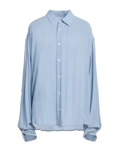 Ami Alexandre Mattiussi Woman Shirt Light Blue Size S Viscose