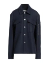 Ami Alexandre Mattiussi Woman Shirt Midnight Blue Size M Virgin Wool In Blue