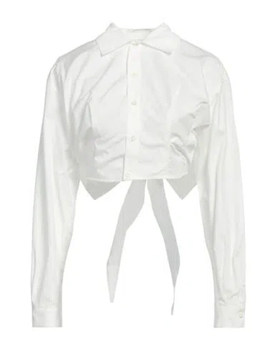 Ami Alexandre Mattiussi Woman Shirt White Size 6 Cotton
