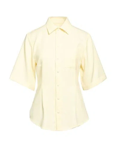 Ami Alexandre Mattiussi Woman Shirt Yellow Size 4 Virgin Wool