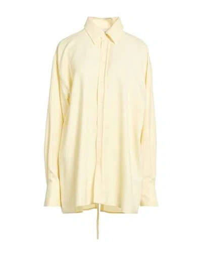 Ami Alexandre Mattiussi Woman Shirt Yellow Size M Virgin Wool