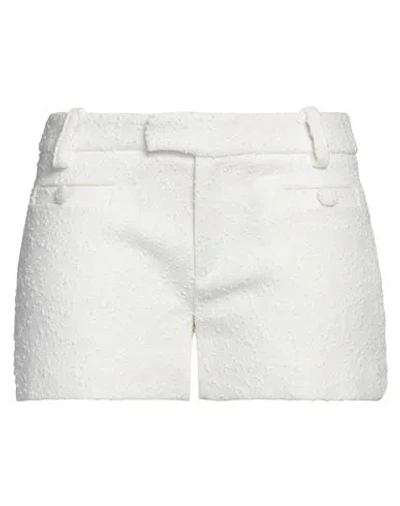Ami Alexandre Mattiussi Woman Shorts & Bermuda Shorts Ivory Size 8 Virgin Wool, Polyester, Cotton, P In White