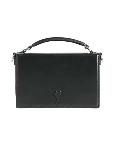 Ami Alexandre Mattiussi Woman Shoulder Bag Black Size - Leather