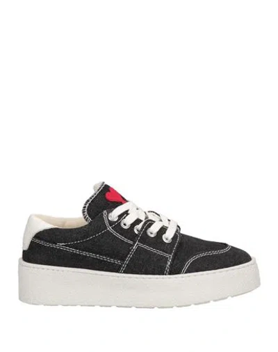 Ami Alexandre Mattiussi Woman Sneakers Black Size 10 Textile Fibers