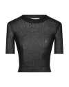 Ami Alexandre Mattiussi Woman Sweater Black Size L Viscose, Recycled Polyamide In Black