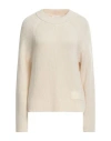 Ami Alexandre Mattiussi Woman Sweater Cream Size Xs Cotton, Wool In White