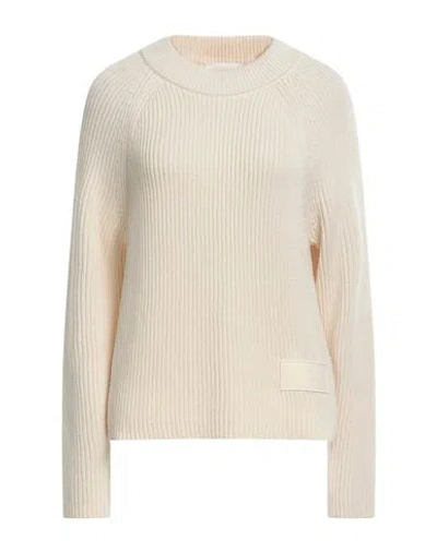 Ami Alexandre Mattiussi Woman Sweater Cream Size M Cotton, Wool In White