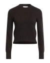 Ami Alexandre Mattiussi Woman Sweater Dark Brown Size Xs Cashmere, Wool In Black