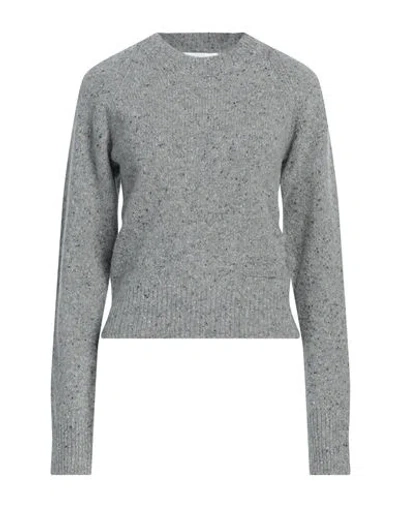 Ami Alexandre Mattiussi Woman Sweater Grey Size L Virgin Wool, Polyamide