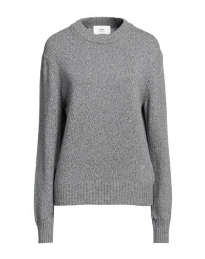 Ami Alexandre Mattiussi Woman Sweater Grey Size S Cashmere, Wool In Gray