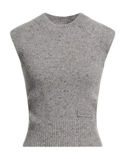 Ami Alexandre Mattiussi Woman Sweater Light Grey Size S Virgin Wool, Polyamide