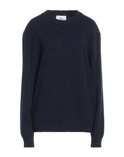 Ami Alexandre Mattiussi Woman Sweater Midnight Blue Size M Cashmere, Wool